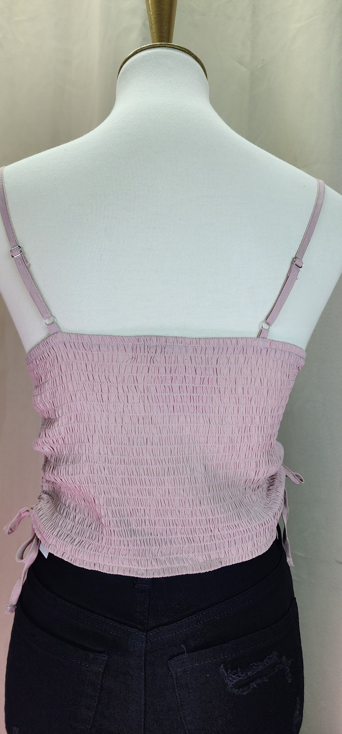 Woman Ribbon Woven Cami Top